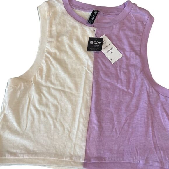 Cotton On Body Lavender and Ivory The Tank Sleeveless Round Neck Top Size M NWT - Picture 1 of 9